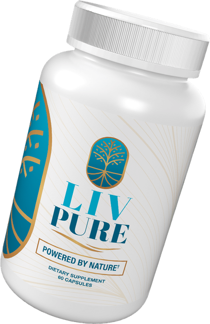 One bottle of Liv Pure liver support capsules — 60 capsules, powered by nature