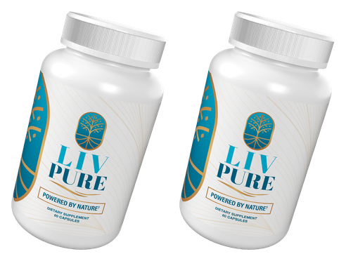 Two bottles of Liv Pure liver support capsules — 2-bottle package